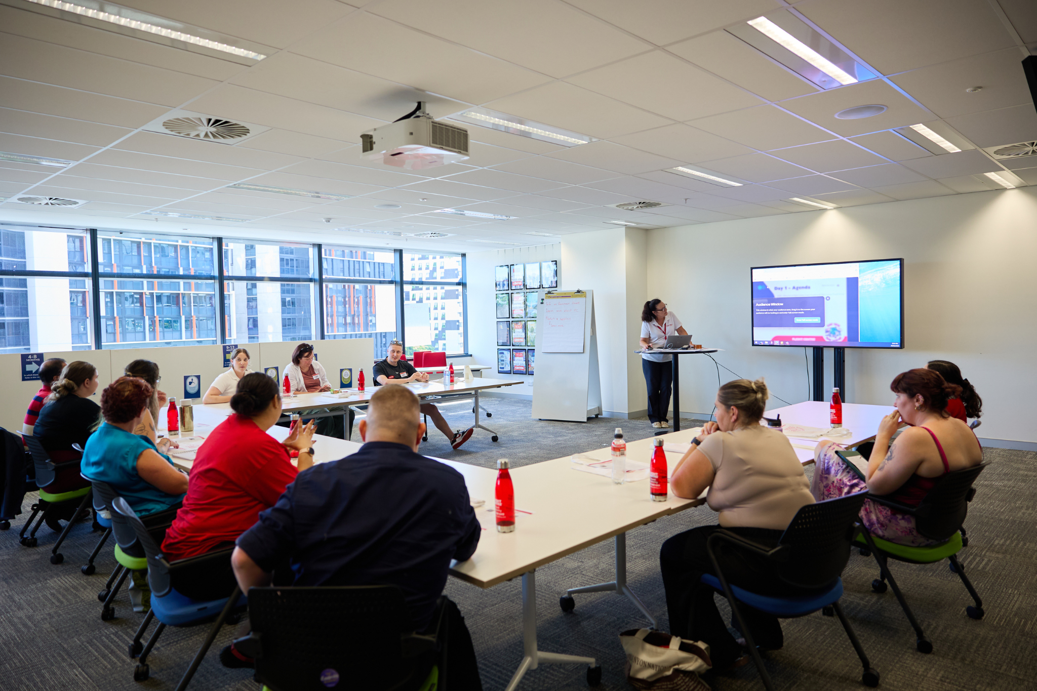 FC students in the classroom with Anita