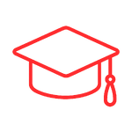 graduation hat icon LR