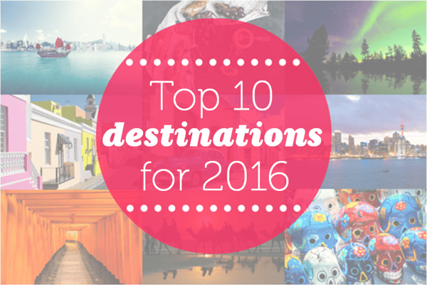 Top 10 places to visit in 2016