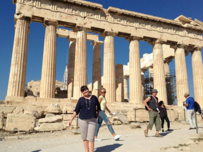 Kaylah on her famil in Greece Kaylah on her famil in Greece